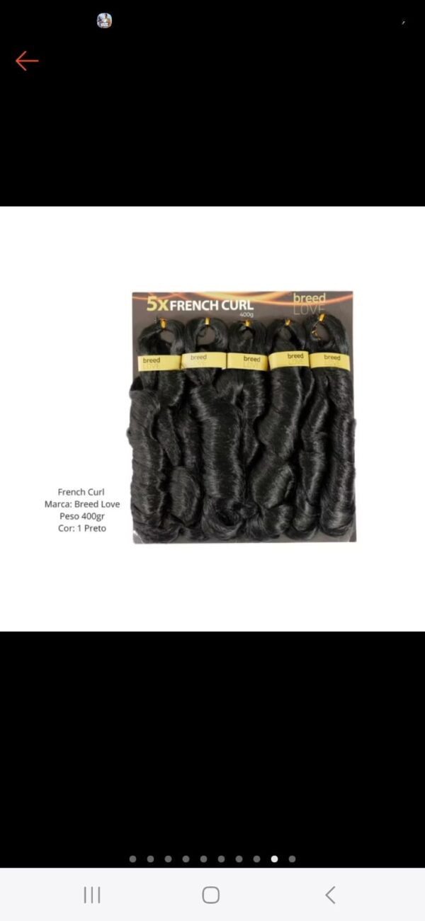 cabelo french curl fibra premium pré-esticada 400g Breed Love