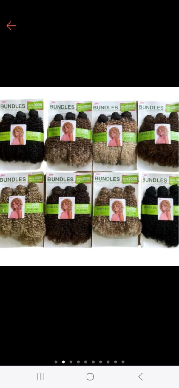 Cabelo cacheado orgânico Goivo Bundles Sleek 60cm 300g