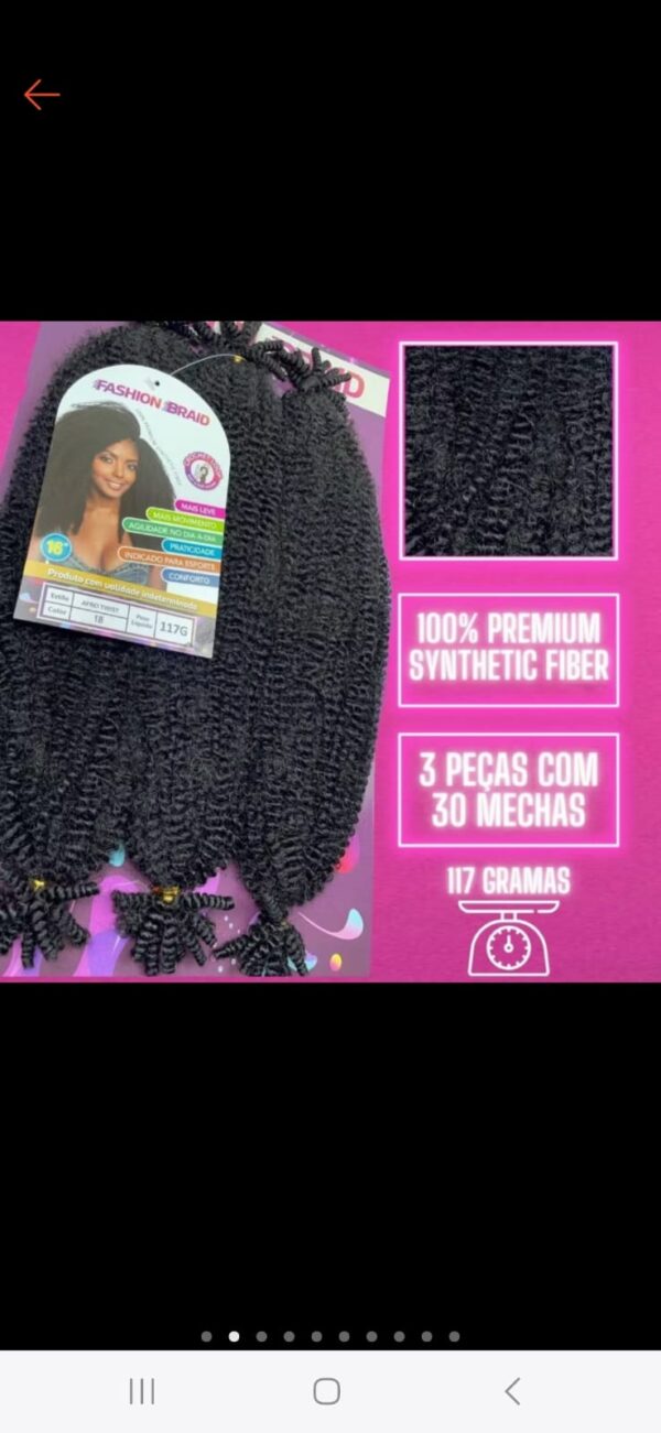 AFRO TWIST 40cm FASHION BRAID cabelo Afro crochet BRAIDS Orgânico