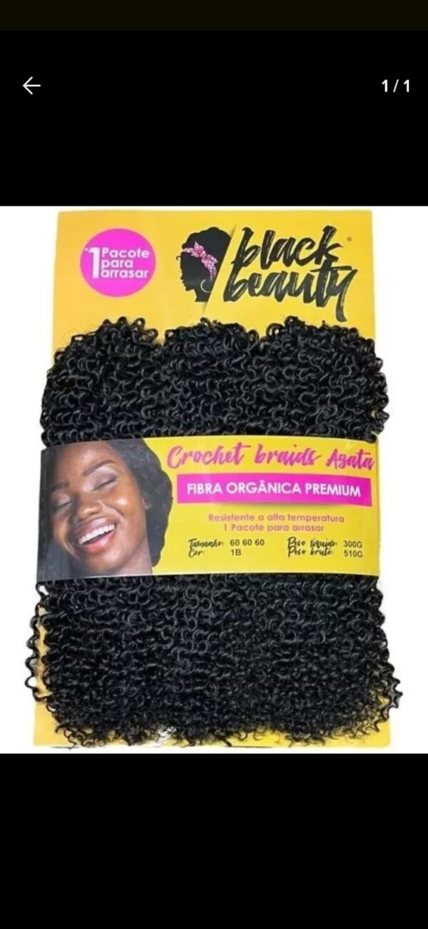 Cabelo crochet braids organico 300g 60cm
