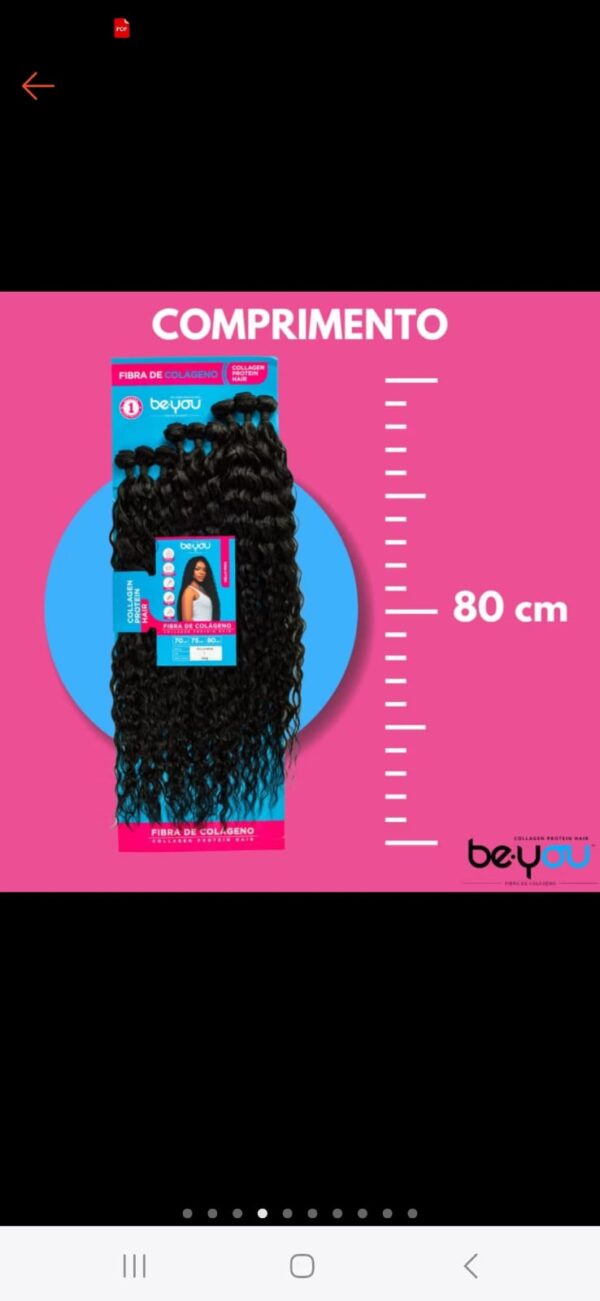 Cabelo fibra colágeno boa durabilidade Hello Miga 70cm