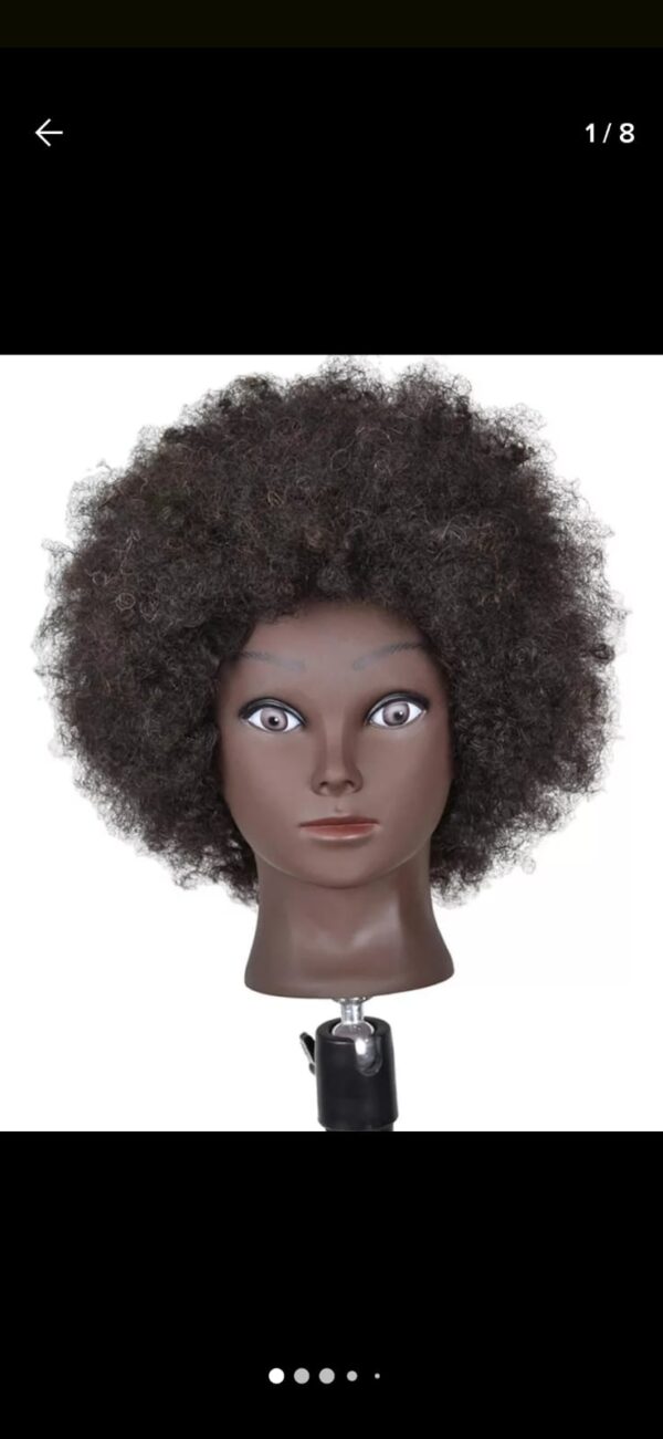 cabeça Maniquim treina 100% cabelo humano com suporte