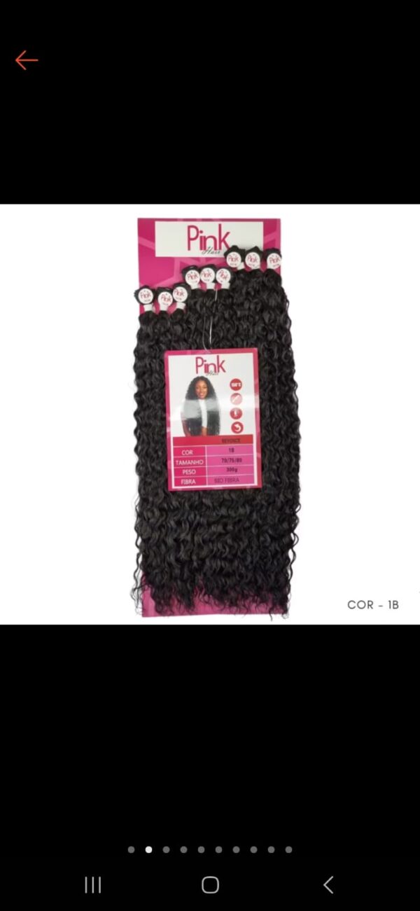 cabelo Bio fibra Beyonce cacheado pink hair 300g