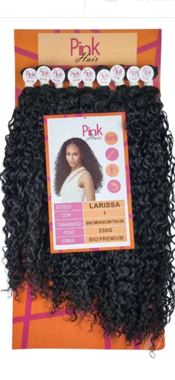 cabelo cacheado Larissa bio fibra premium pink Hair 330g