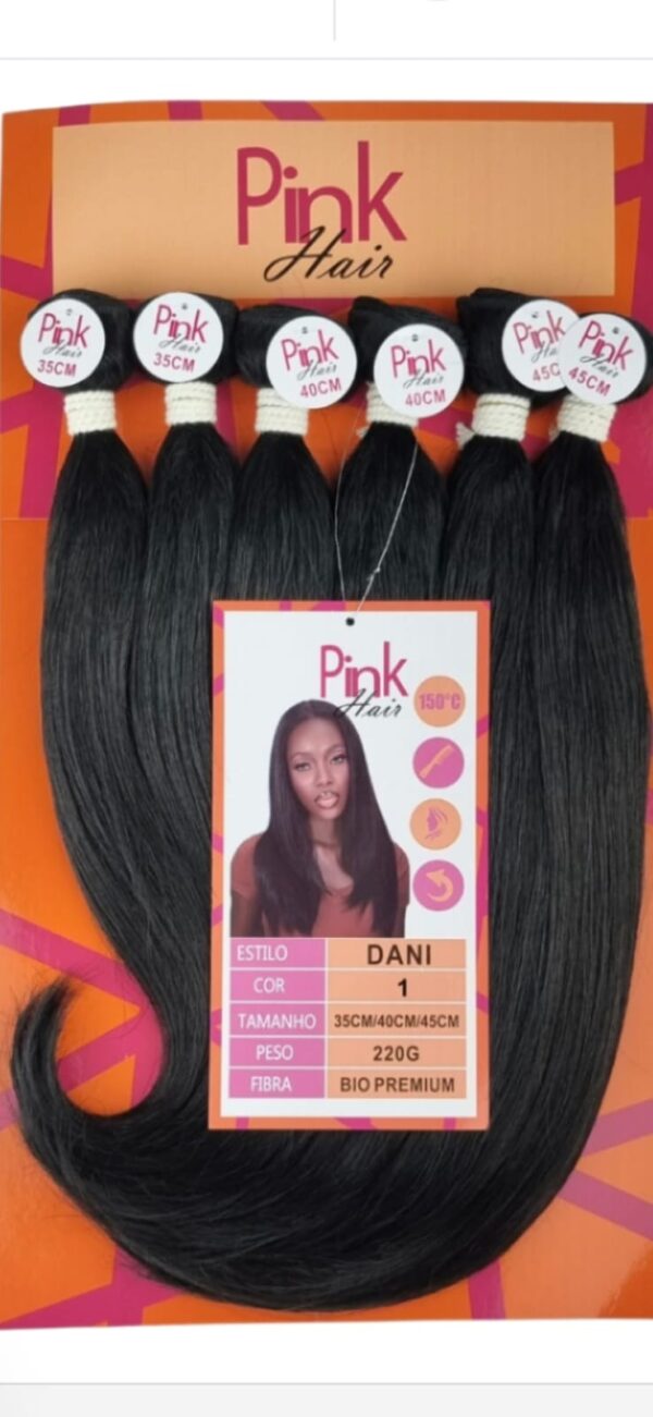 cabelo liso Dani pink Hair bio fibra premium 220g