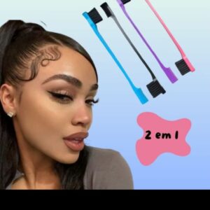 Pente Escova para Finalizaçâo de Baby Hair 2 em 1