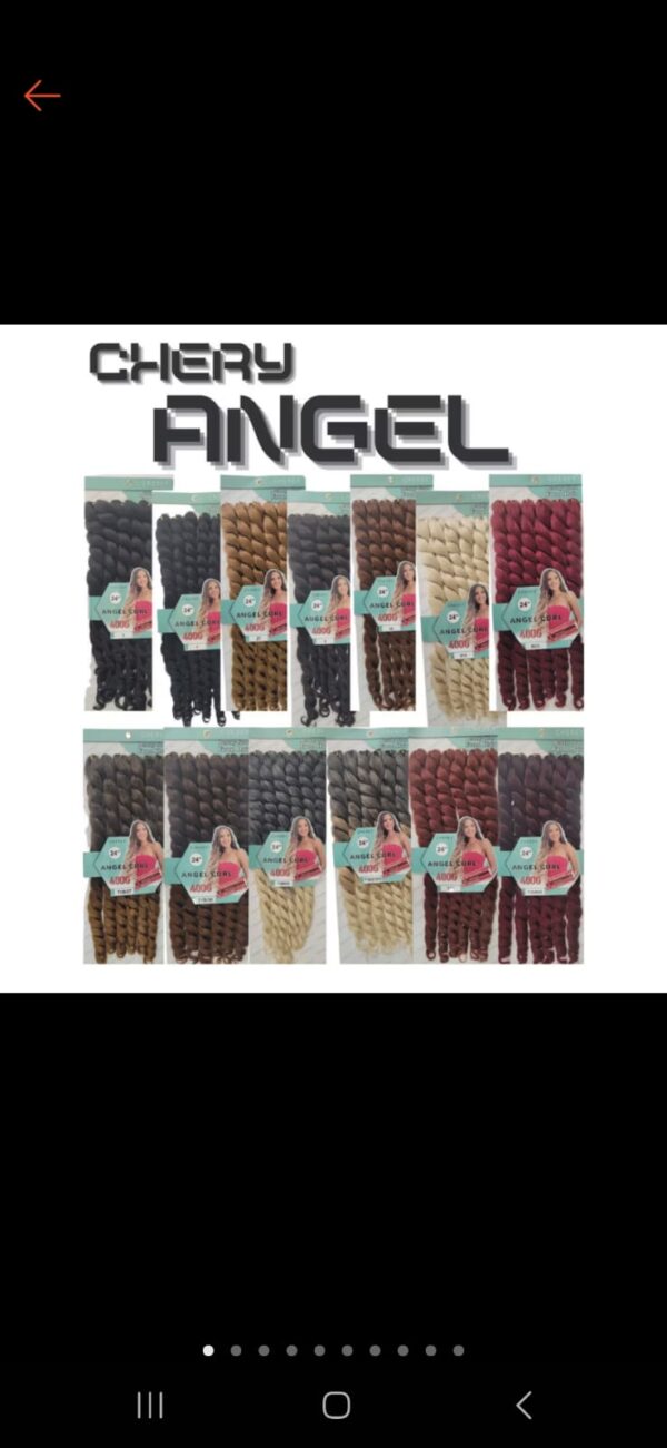 cabelo Angel curl para trança 400g cor burg