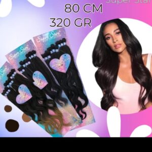 cabelo liso ondulado orgânico Brazilian Max 70/75/80cm 360g