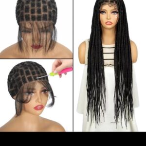 Double lace de tranças touca cap para peruca extensão crochet twist com baby hair