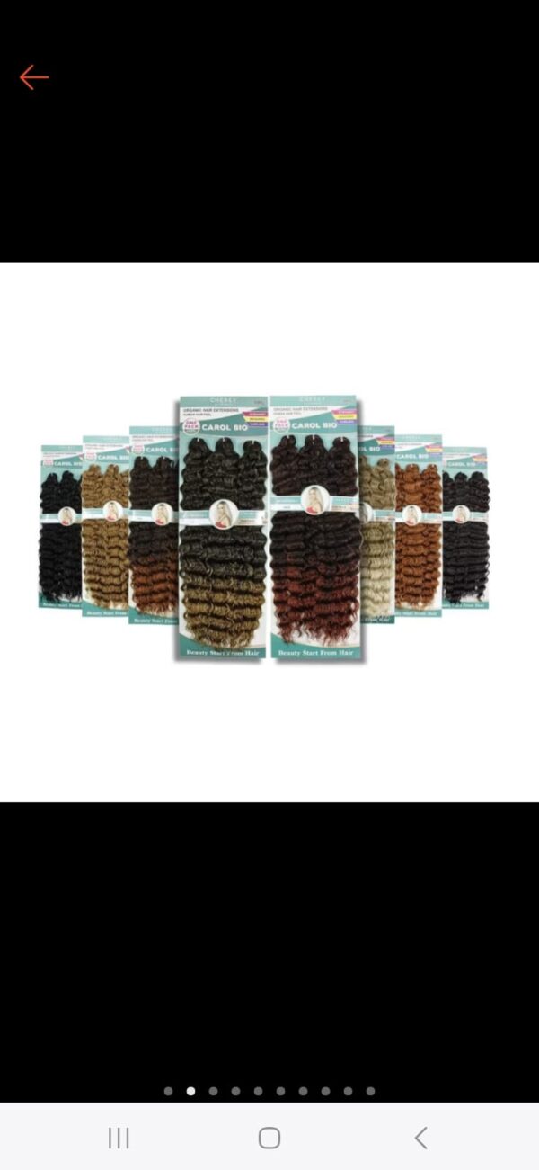 Cabelo Orgãnico cacheado crochet cherey carol 300g 55cm