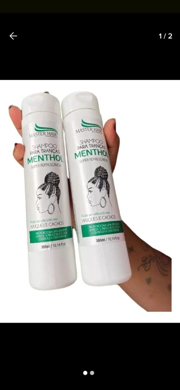 Shampoo para trança Menthol 300ml-Master hair profissional