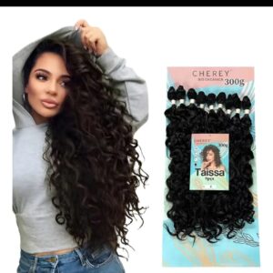 cabelo cacheado Taissa Bio orgânico 60cm 300g