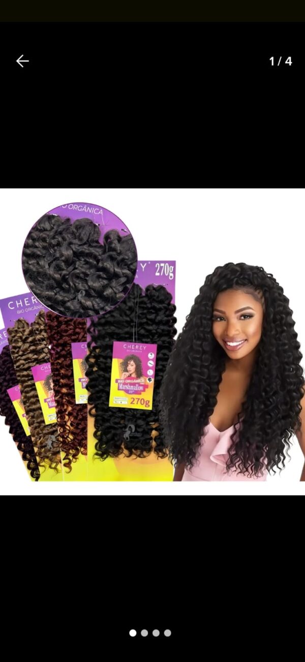 cabelo cacheado crochê boi orgânico Marshmallow 270g