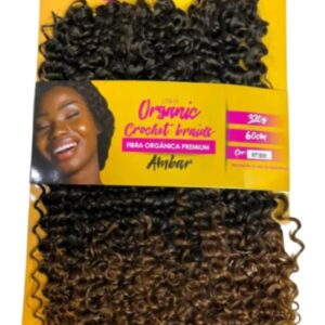 cabelo fibra orgânica Black Beauty estilo Ambar 60cm 320g